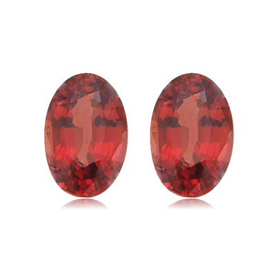 0.53-0.80 Cts of 5x3 mm AAA - (beryllium) Oval cut Red Sapphire ( 2 pcs ) Loose Gemstones(395147)