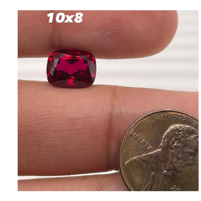 Synthetic Ruby Cushion-Cut - (Elongated)