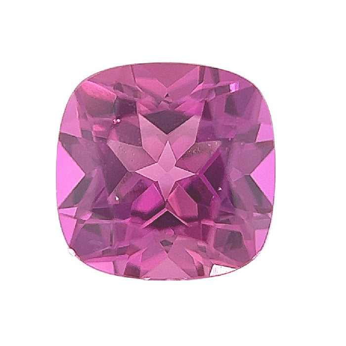 Synthetic Fuchsia Sapphire Cushion Cut - (Squarish)