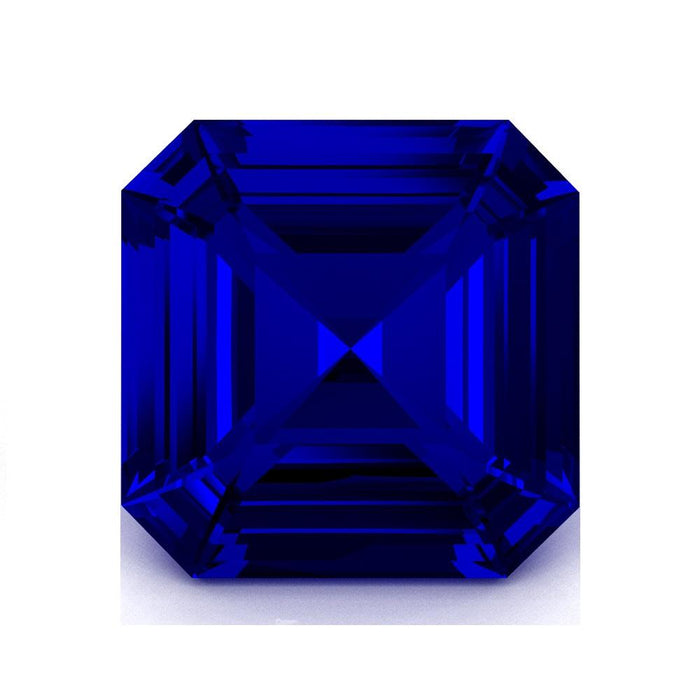 Synthetic Asscher Cut Swiss Made Rough Blue Sapphire Available in 5MM-10MM