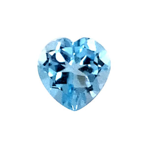 Heart Cut Loose Sky Blue Topaz