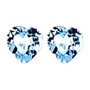 Heart Cut Loose Sky Blue Topaz