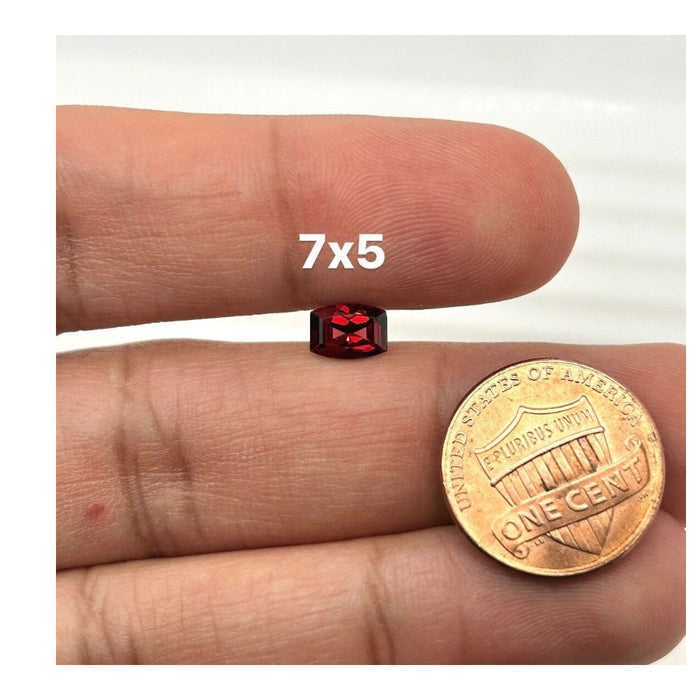 Natural Garnet Barrell Cut AAA Quality Available in 7x5mm