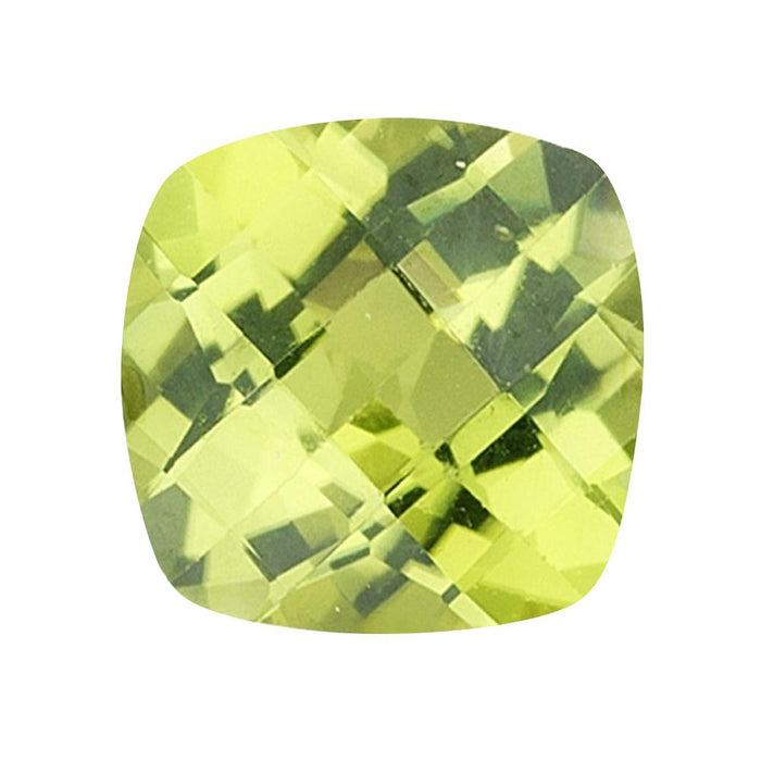 Natural Cushion Checkered Cut Loose Peridot